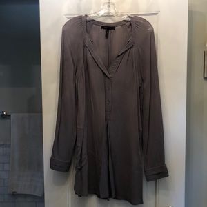 Gray silk dress